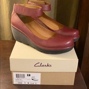 Clarks Wedge with Ankle Strap